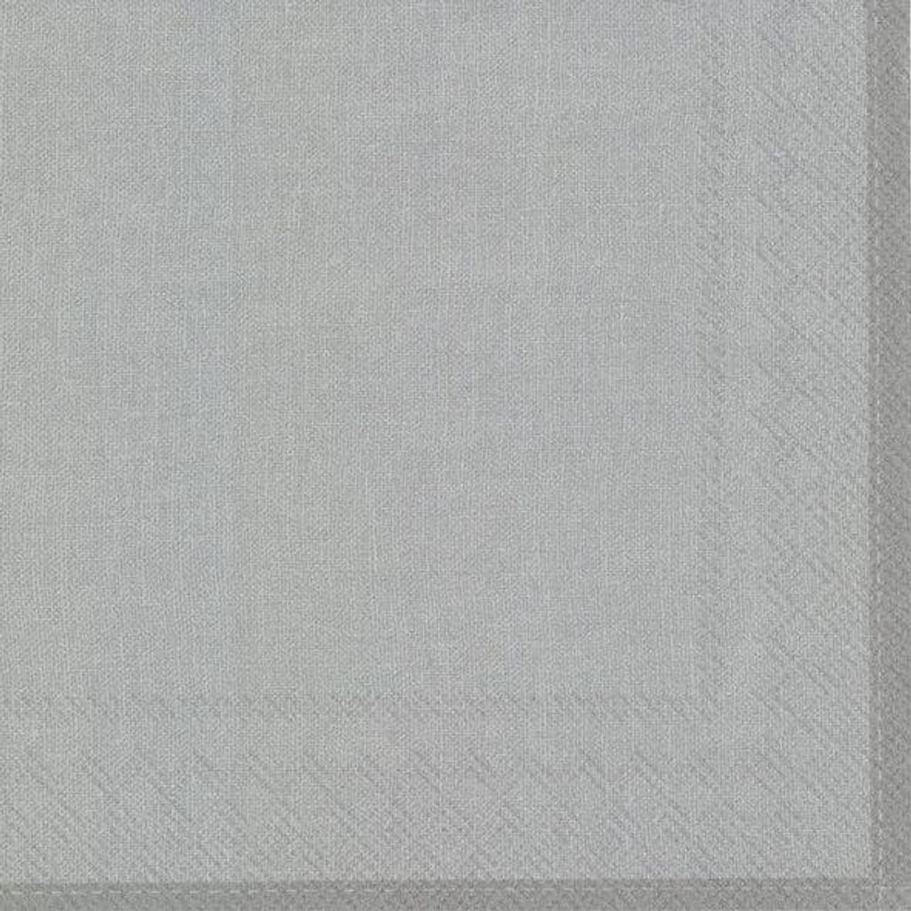 Servietten 33x33 cm - LINEN silver