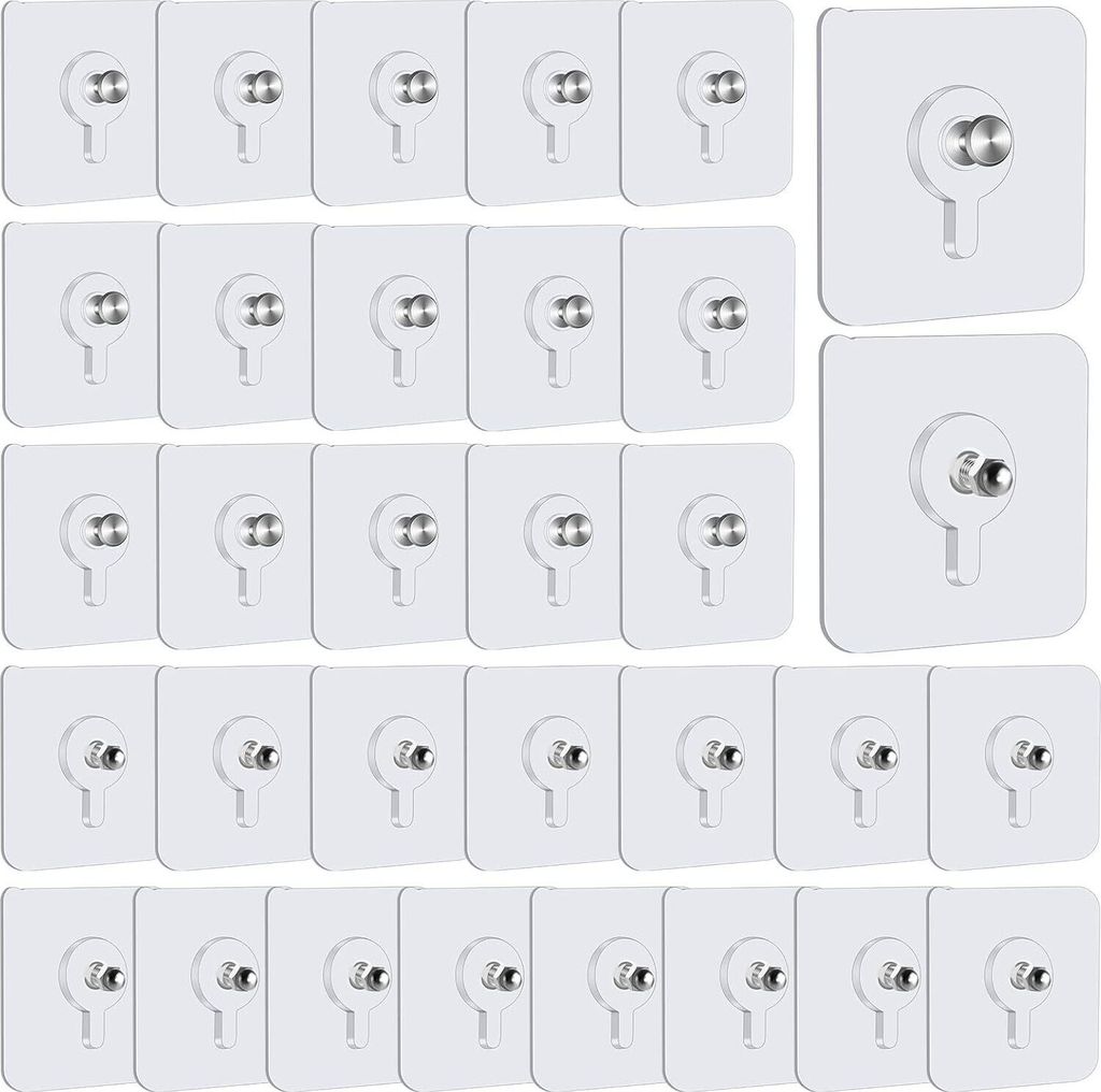 10 Stück Bilder Klebehaken Transparent - Selbstklebend Ohne Bohren, Max. 2 Kg Belastung Für Bilder & Poster