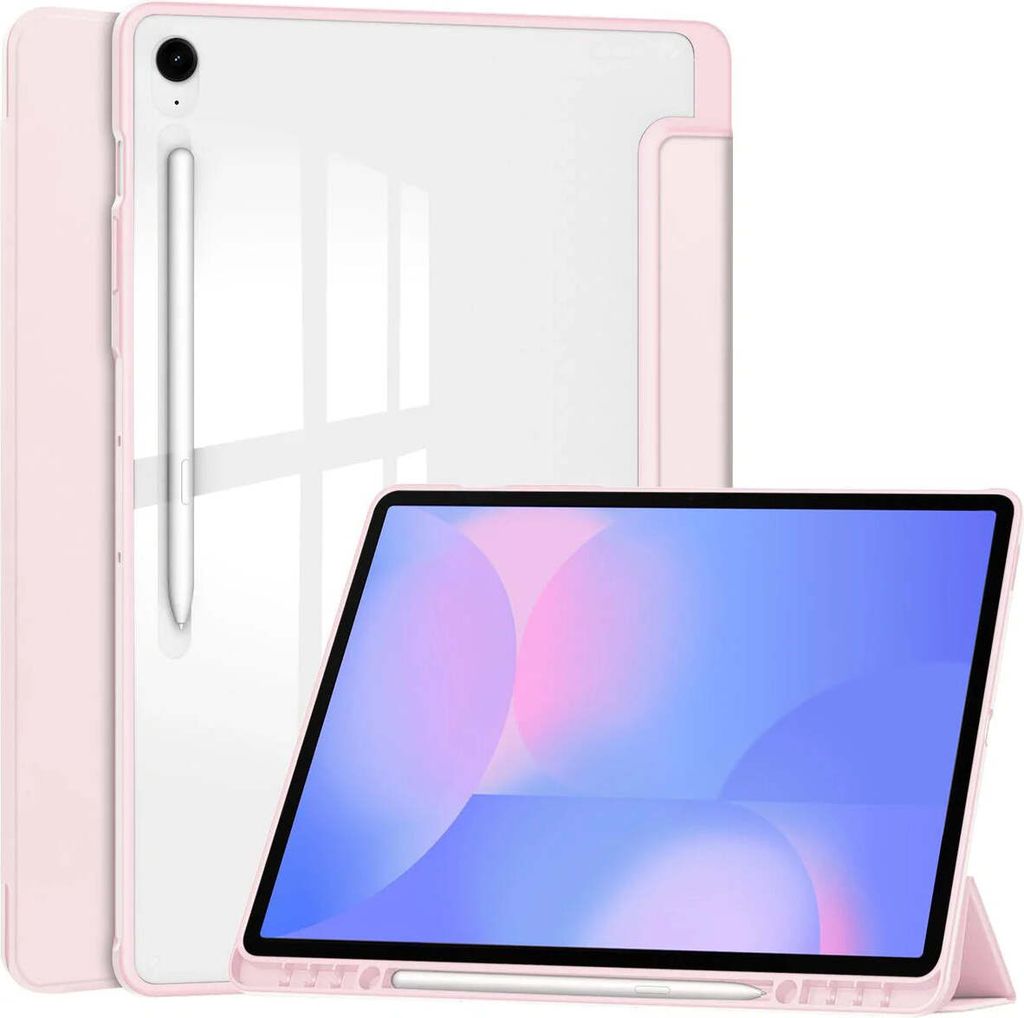 Bizon Case Tab Clear Matt Samsung Galaxy Tab S10 FE+ Plus pink