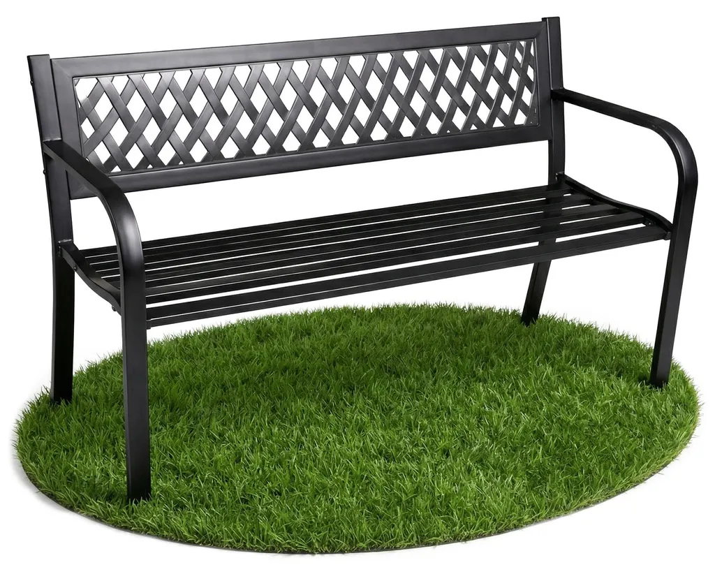 Banc de Jardin Akord Kalia Noir 50x50x82 cm - Mobilier Extérieur Robuste