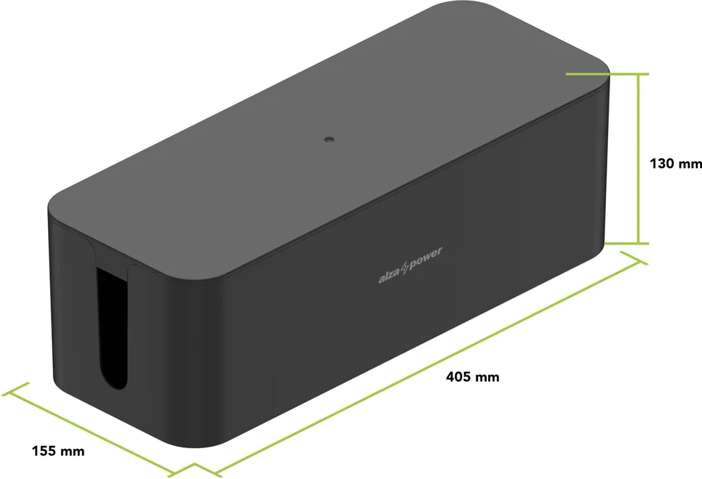 AlzaPower Cable Box Basic Large Black - Boîte de Gestion de Câbles Noire - 4