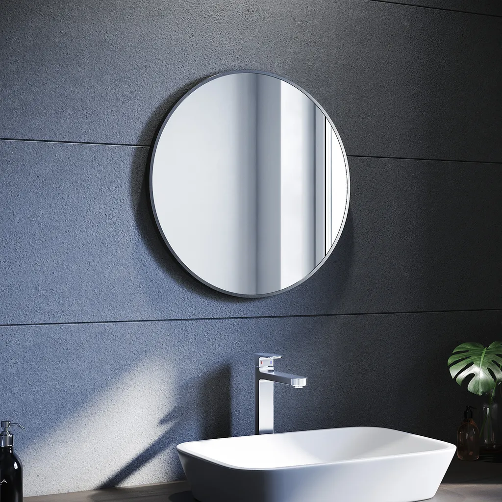 Specchio Trucco Rotondo Nero 60 cm SONNI: Must-Have per la tua Camera