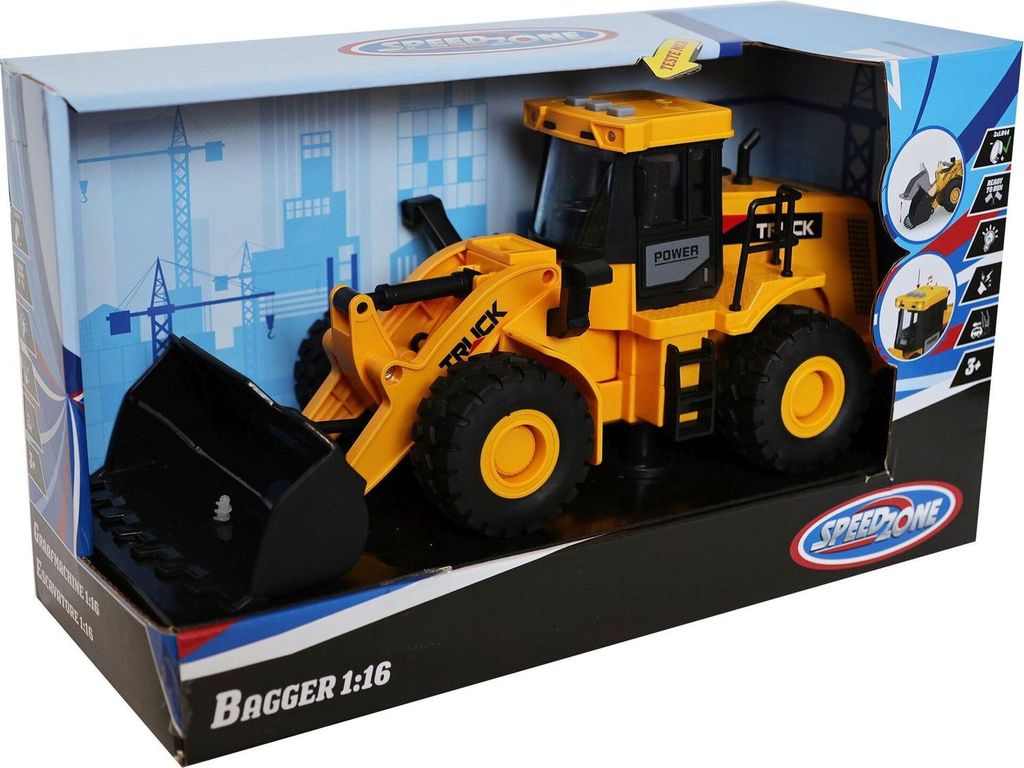 Speedzone Bagger Light & Sound, mit Friktion, 1:16
