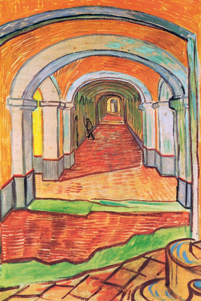 Vincent Van Gogh Kunstdruck Bild - Korridor Im Hospital Saint-Paul, 1889, Detail (120 x 80 cm)