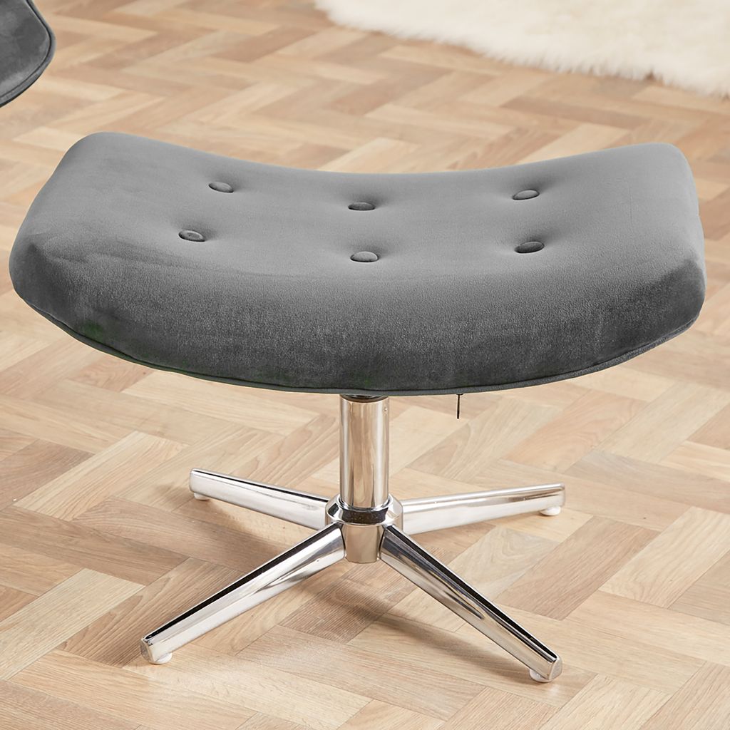 Hocker Grau Samt