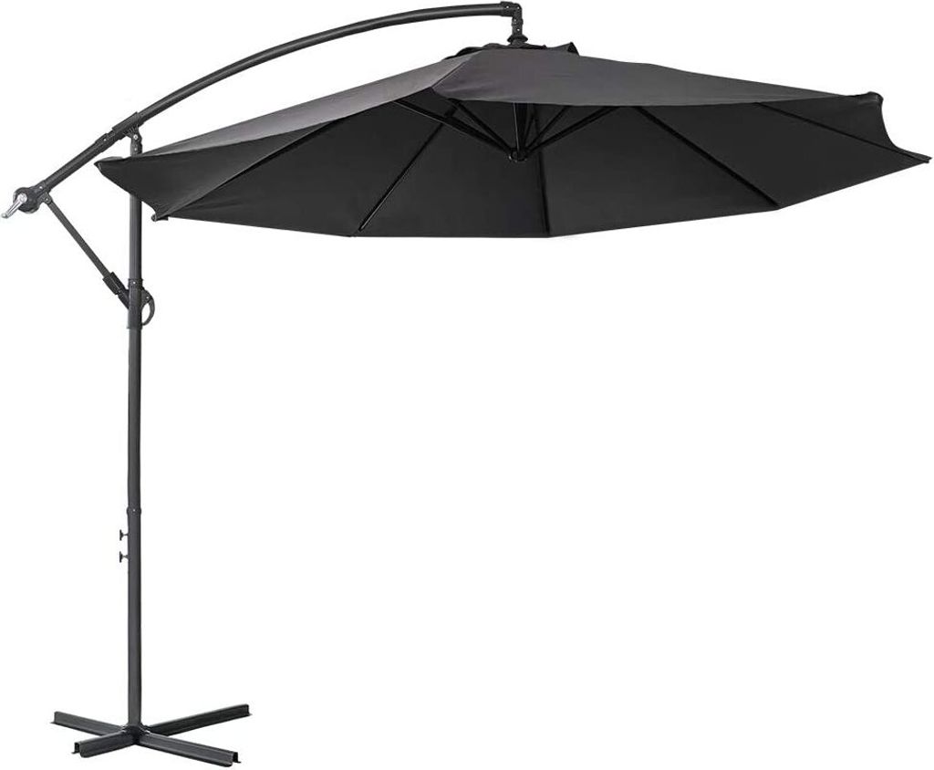 LARS360 Dunkelgrau Ø300cm Aluminium Sonnenschirm Produktbild