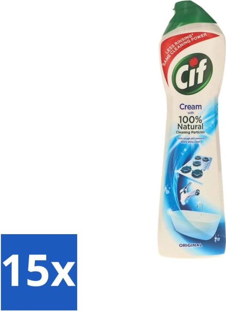Cif – Bad & Küche – Creme – Entfernt hartnäckigen Schmutz – 500 ml - Vorteilspack - 15 Stücke