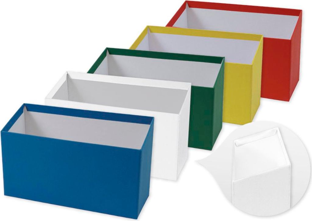TimeTEX Karteikasten aus Pappe A5, nach vorne abfallend