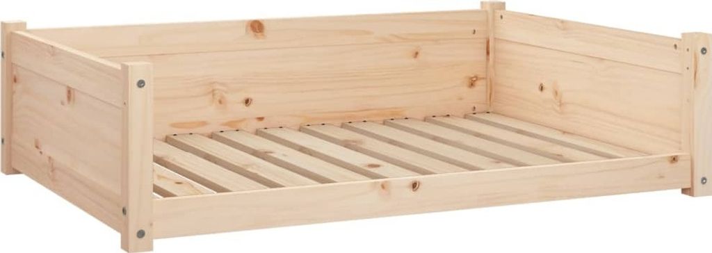 Hundebett 95,5x65,5x28 cm Massivholz Kiefer