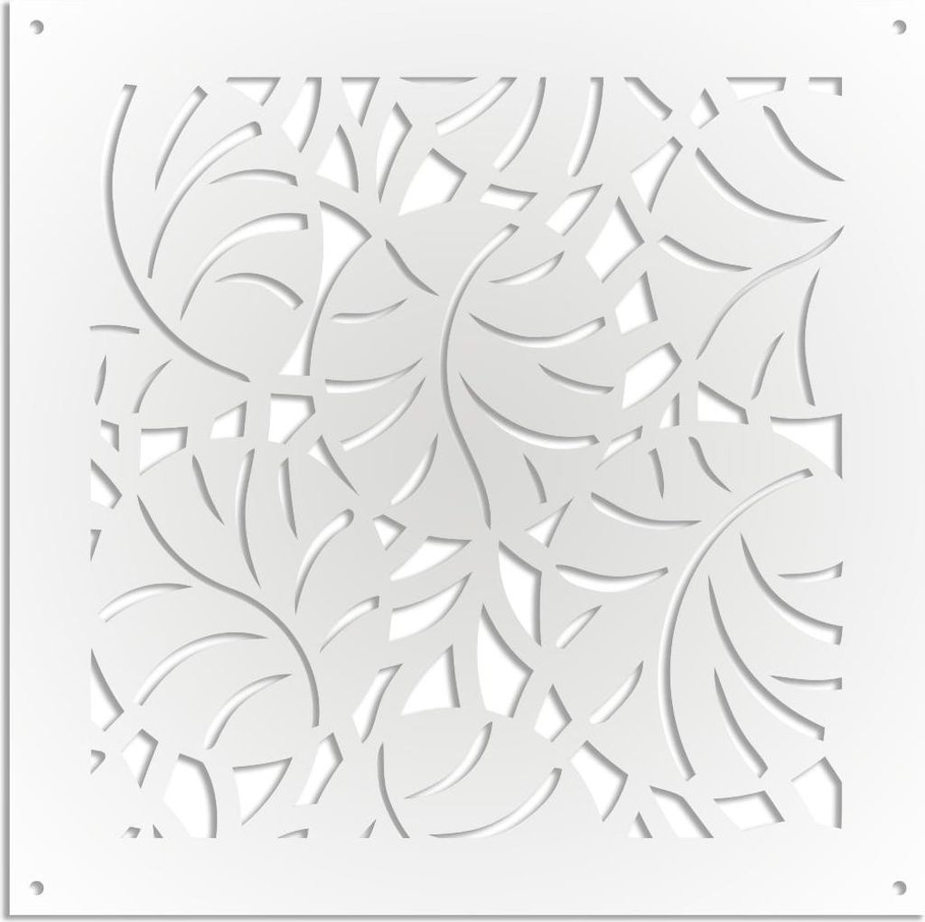 MANGROVIE – Perforiertes PVC–Panel – Sonnenschutz 98x98 cm weiß