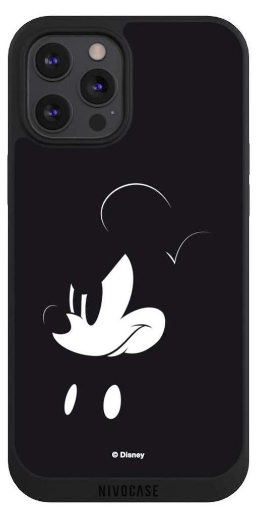 NIVOCASE Handyhülle für Apple iPhone 12 Pro Max Hülle NIVOpure Case Schwarz Disney Mickey Mouse Offizielles Lizenzprodukt