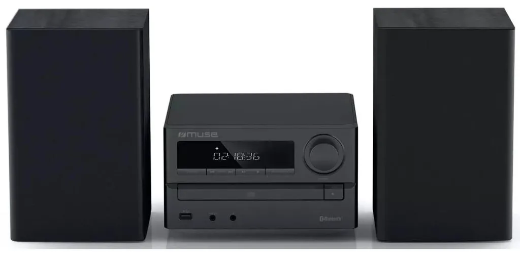 Chaîne Hi-Fi compacte Bluetooth 5.0 Muse avec Lecteur CD MP3 et USB