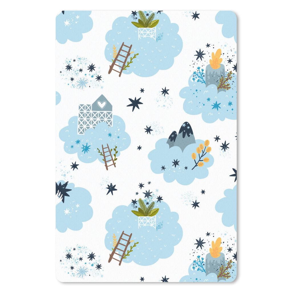 MuchoWow Mauspad Mousepad Design - Wolken - Leiter 40x60 cm - Mousepads - Maus Mat - Pad - Mausunterlage - Schreibtisch Accesoire