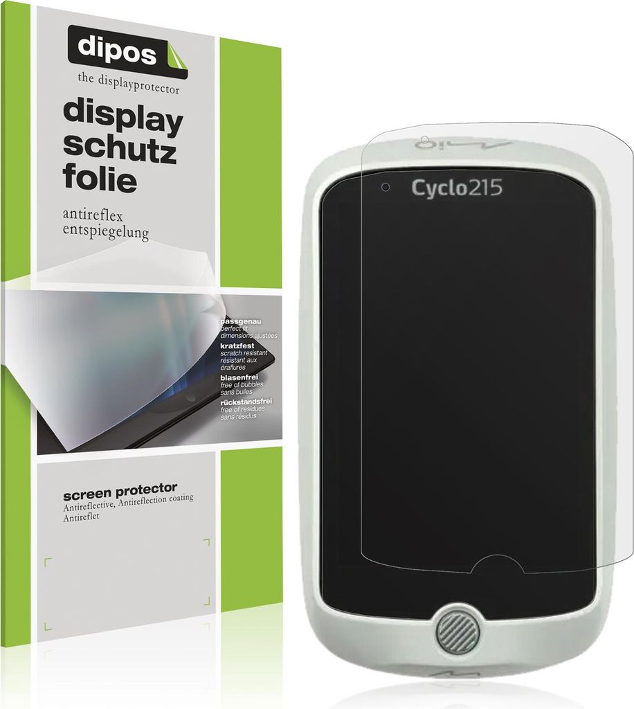 4x Schutzfolie für Mio Cyclo 215 HC matt Displayschutzfolie Folie Display Schutz dipos