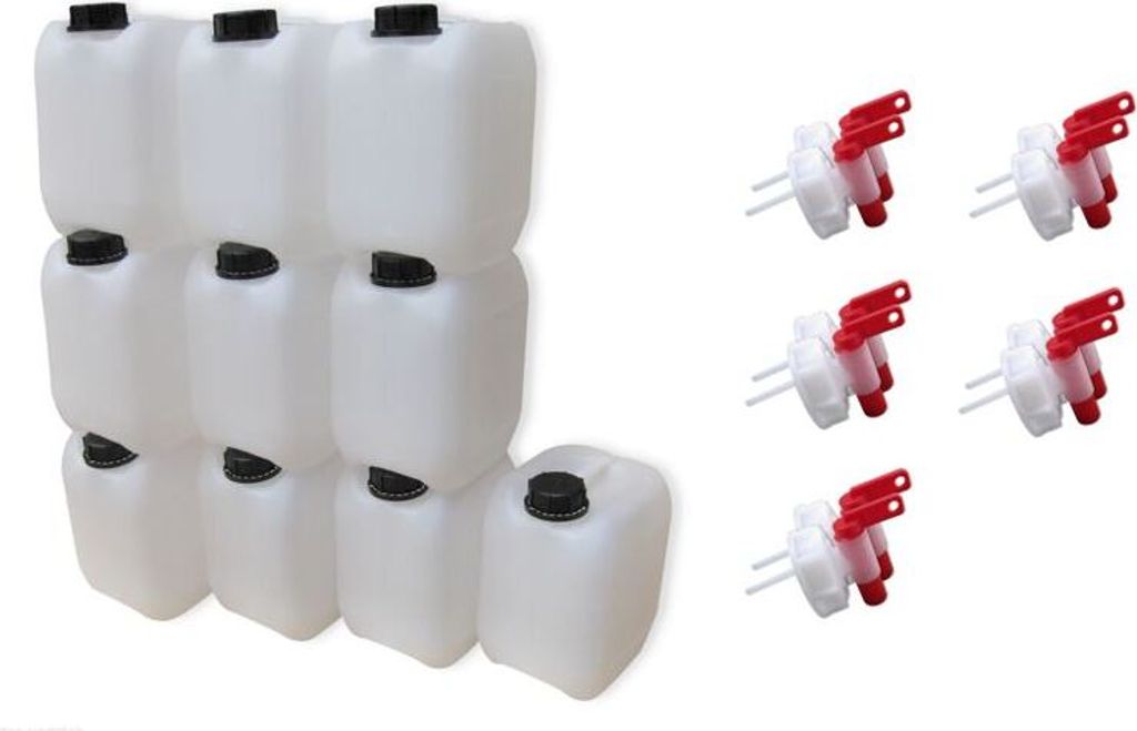 10 x 5 Liter Kanister natur Trinkwasserkanister Produktbild 