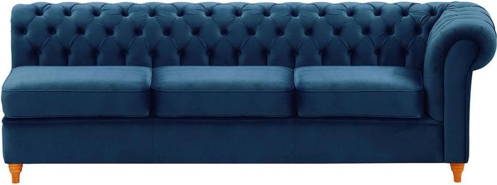 Chesterfield Modul - Dreisitziges Seitenelement, rechts (3R)-Velluto 11-aveo