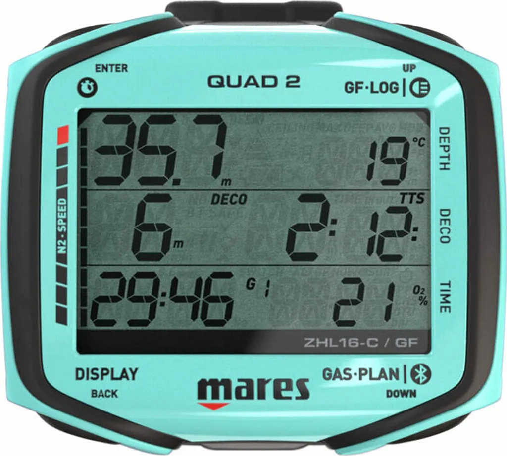 Ordinateur de Plongée Mares Quad 2 : Idéal pour Exploration et Nitrox - 2