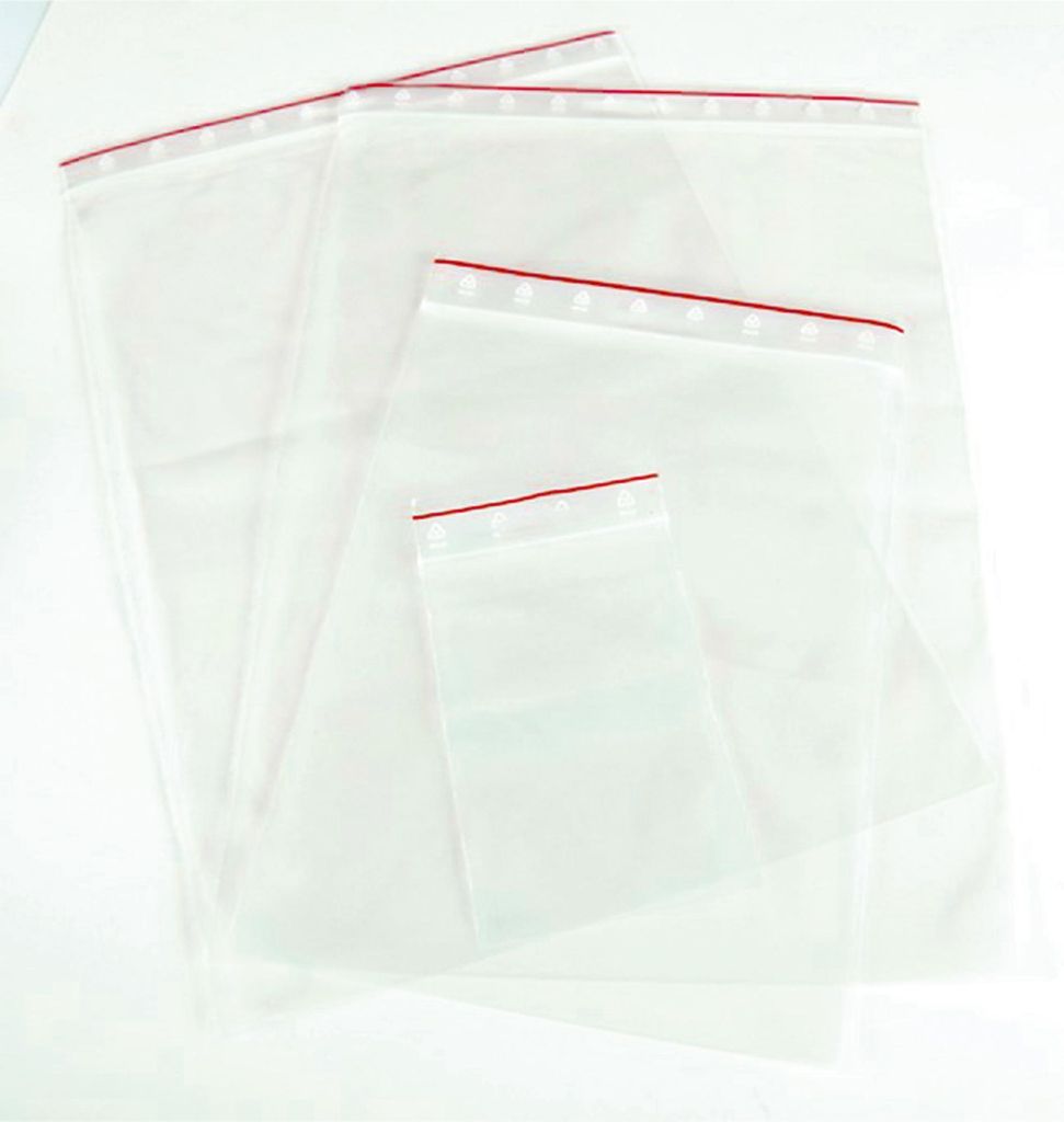 Druckverschlussbeutel 70 x 100 mm (B x H) 50μm LDPE-Folie transparent 100 St./Pack.