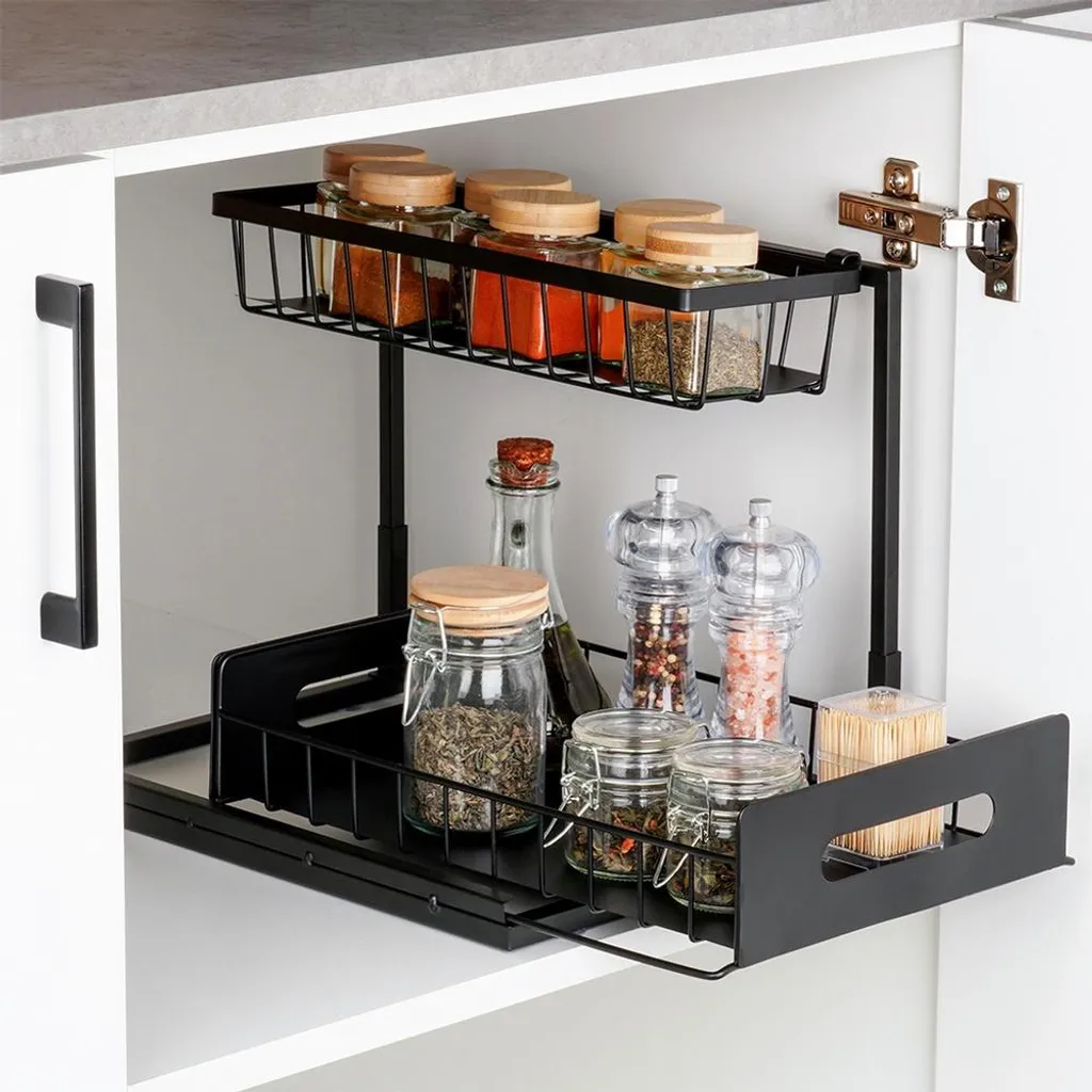 Double étagère de rangement cuisine pour optimiser votre plan de travail - 2