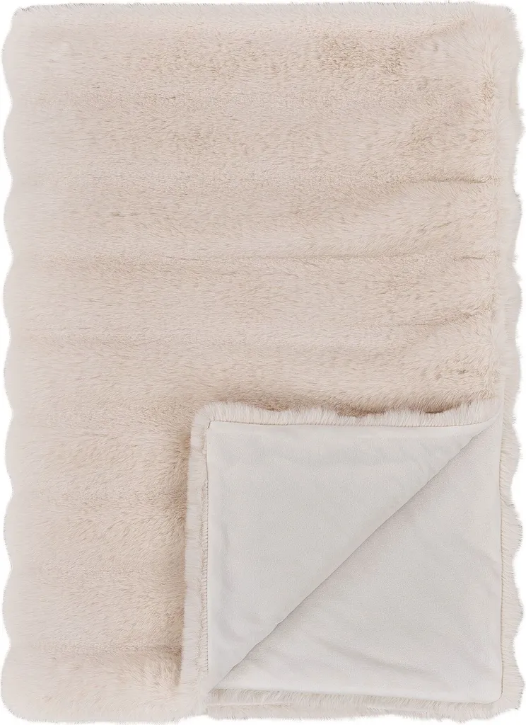 Plaid Galena Scozzese Bianca in Eco-Pelliccia | Arredo Casa Chic