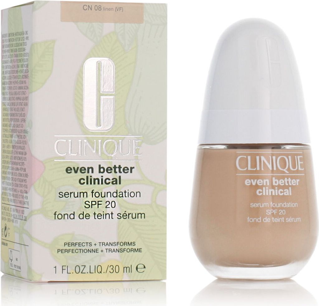 Clinique Even Better Clinical Serum Foundation SPF20, Pumpenflasche, Flüssigkeit, Mischhaut, ölige Haut, Linen, Matte, 30 ml