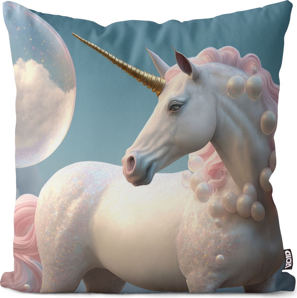 VOID Einhorn Seifenblasen Prinzessin Kissenbezug Kissenhülle sofa couch wohnzimmer dekoration wasserfest Outdoor Garten Kissen bezug deko