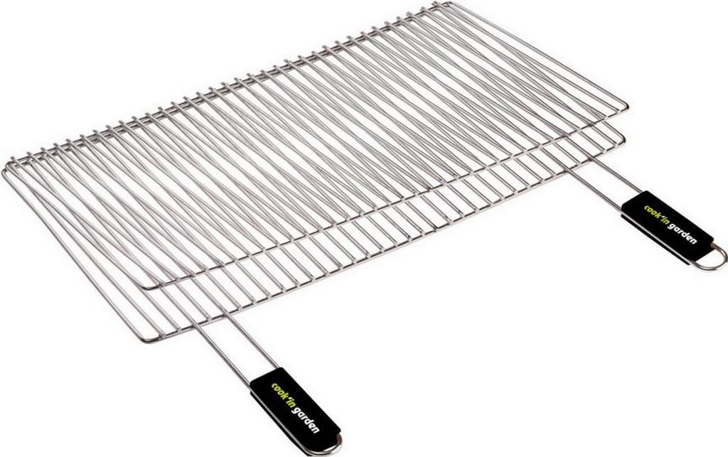 Doppelte rechteckige Gitter 60x40cm Soft-Touch-Griff - Cook In Garden