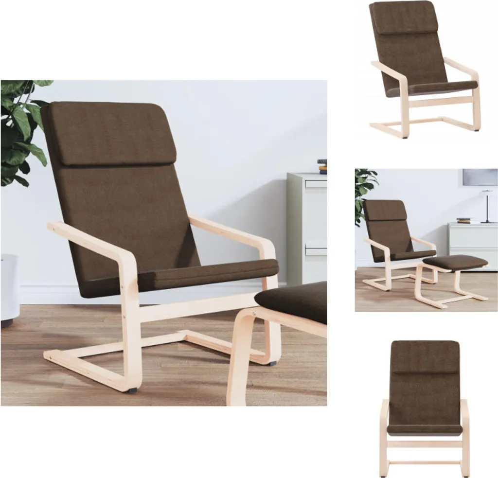 Poltrona Relax Reclinabile Tessuto Marrone Scuro vidaXL | Comfort Casa