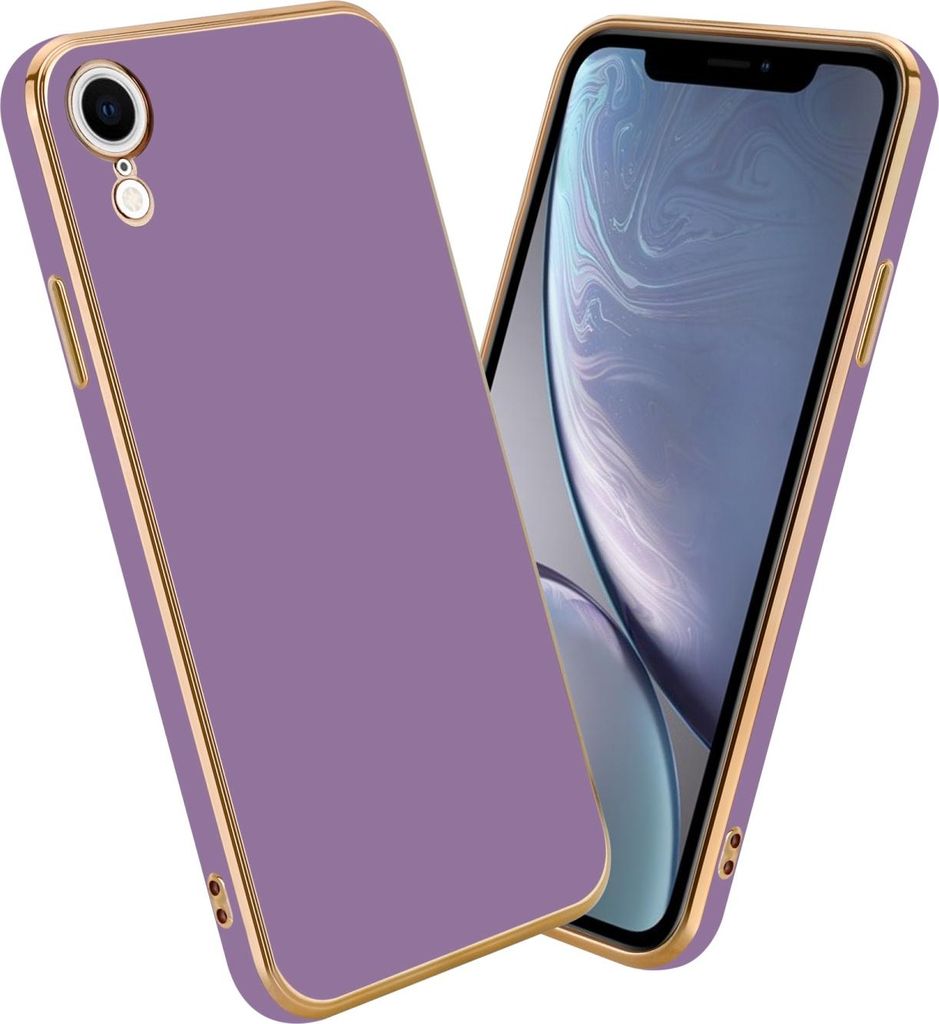 Cadorabo Schutzhülle für Apple iPhone XR Hülle in Lila Handyhülle TPU Silikon Kameraschutz Etui Case
