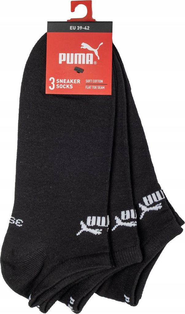 Y7574 PUMA 3-Pack calzini alla caviglia Nero Puma Calzini Immagine del prodotto 