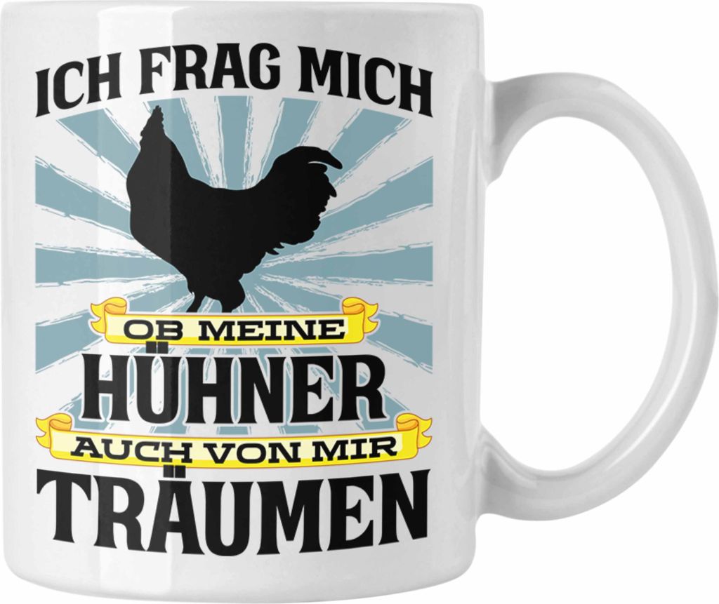 Trendation - Landwirt Spruch Geschenk Tasse Landwirtschaft Geschenke für Männer Traktor Spruch Kaffeetasse Hühner-Flüsterer Bauer (Weiß)