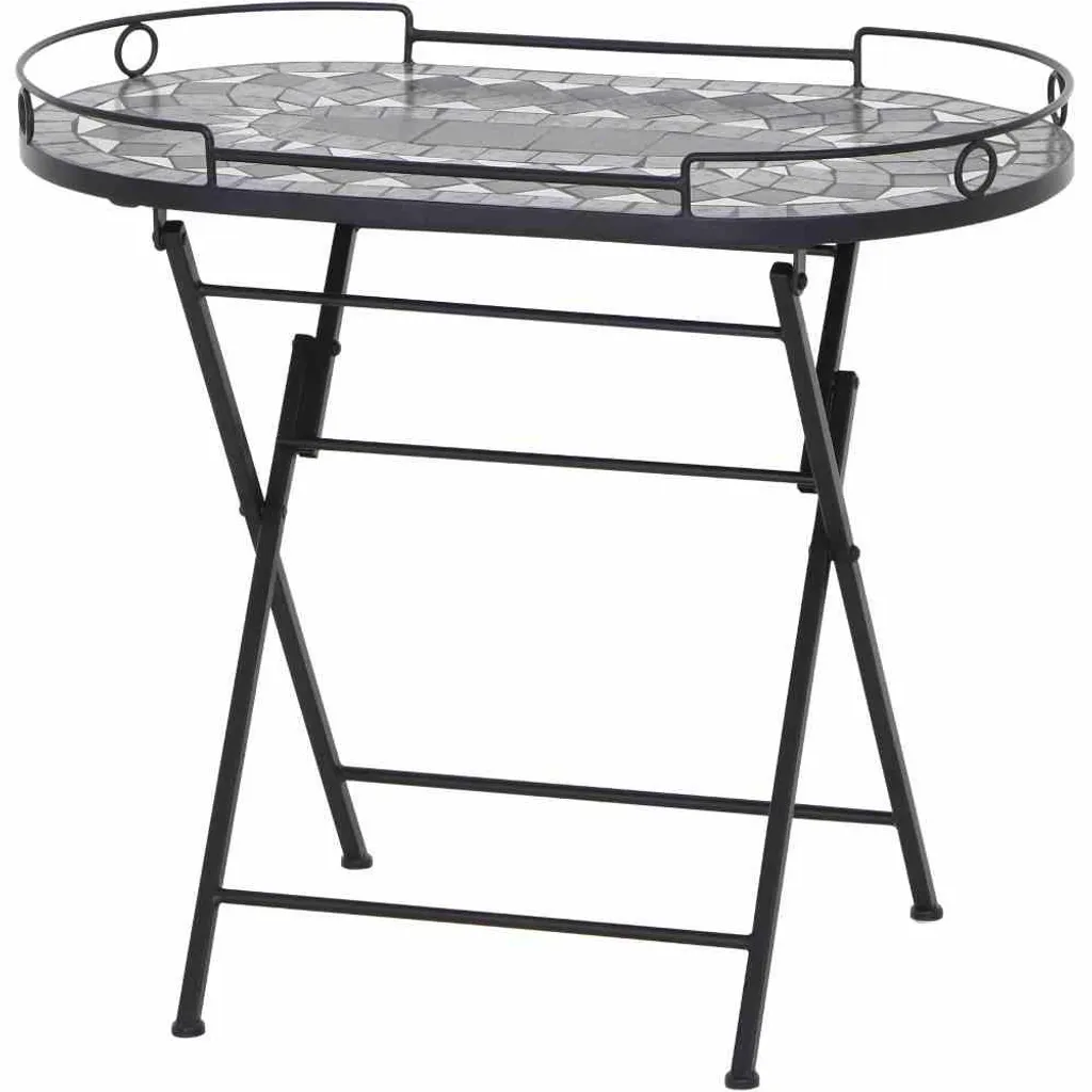 Table de service Como GARDAMO anthracite avec roues multidirection
