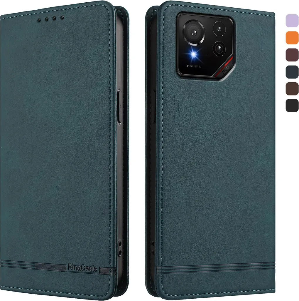 Custodia Asus ROG Phone 9 Pro Flip Case Verde - Ecopelle Retro Wallet