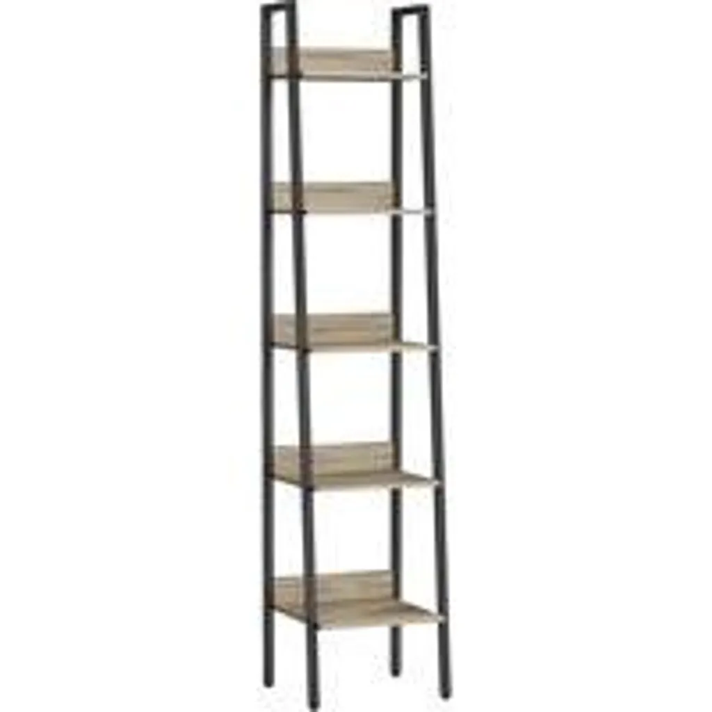 Étagère industrielle 5 niveaux 170 cm bois et métal noir Loft Design