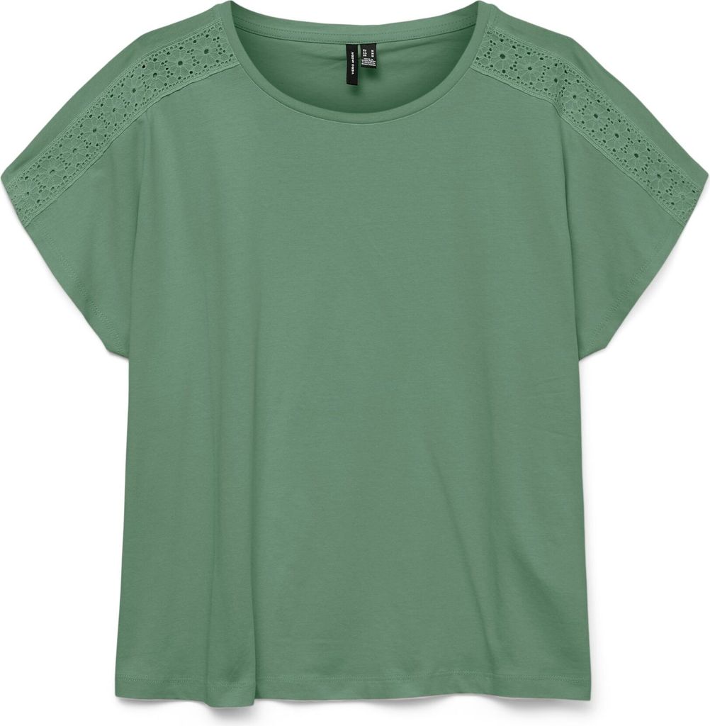 VERO MODA Trendiges Sommer Shirt mit Spitze Rundhals Größe: S