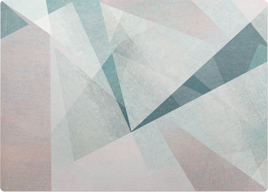 Geometrische Formen – Bodenschutzmatte – Rutschfest – Schutzmatte für Büro – Vinylmatte – Stuhlunterlage – 140 x 100 cm