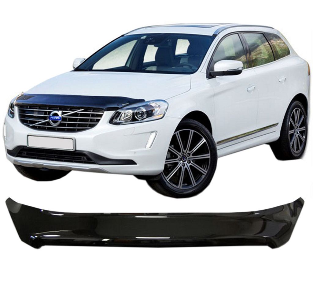 SCOUTT | Motorhaube Windabweiser Insekten Steinschlagschutz Für Volvo XC60 2014-2016, Aerodynamisch, Einfache Montage, Getönt, Spezielle Halterun...