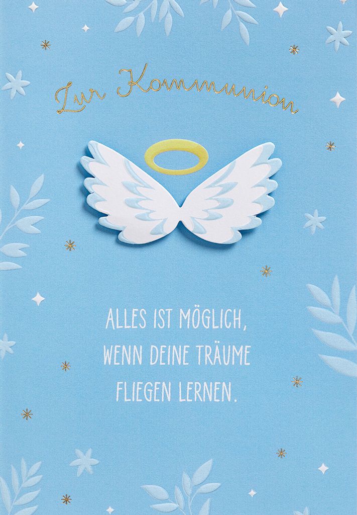 Kommunion Engelsflügel Alles ist möglich Karte mit Umschlag, unverpackt, Engelsflügel, Alles ist möglich,...