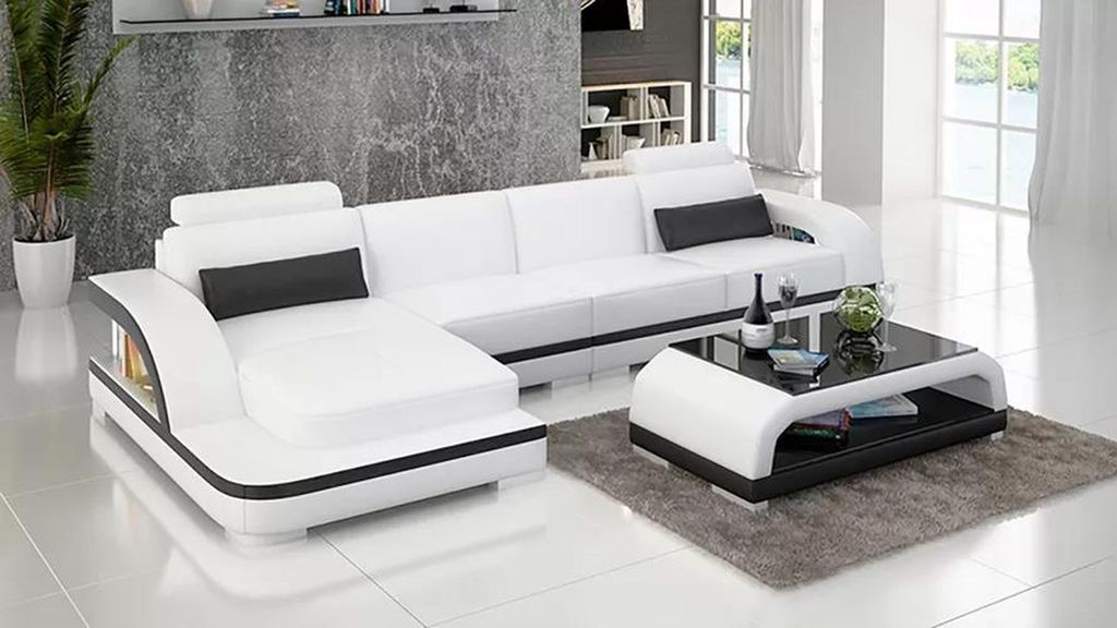 Wohnlandschaft Ecksofa Couch Polster Garnitur Designer Couchen Sofas 2tlg Set