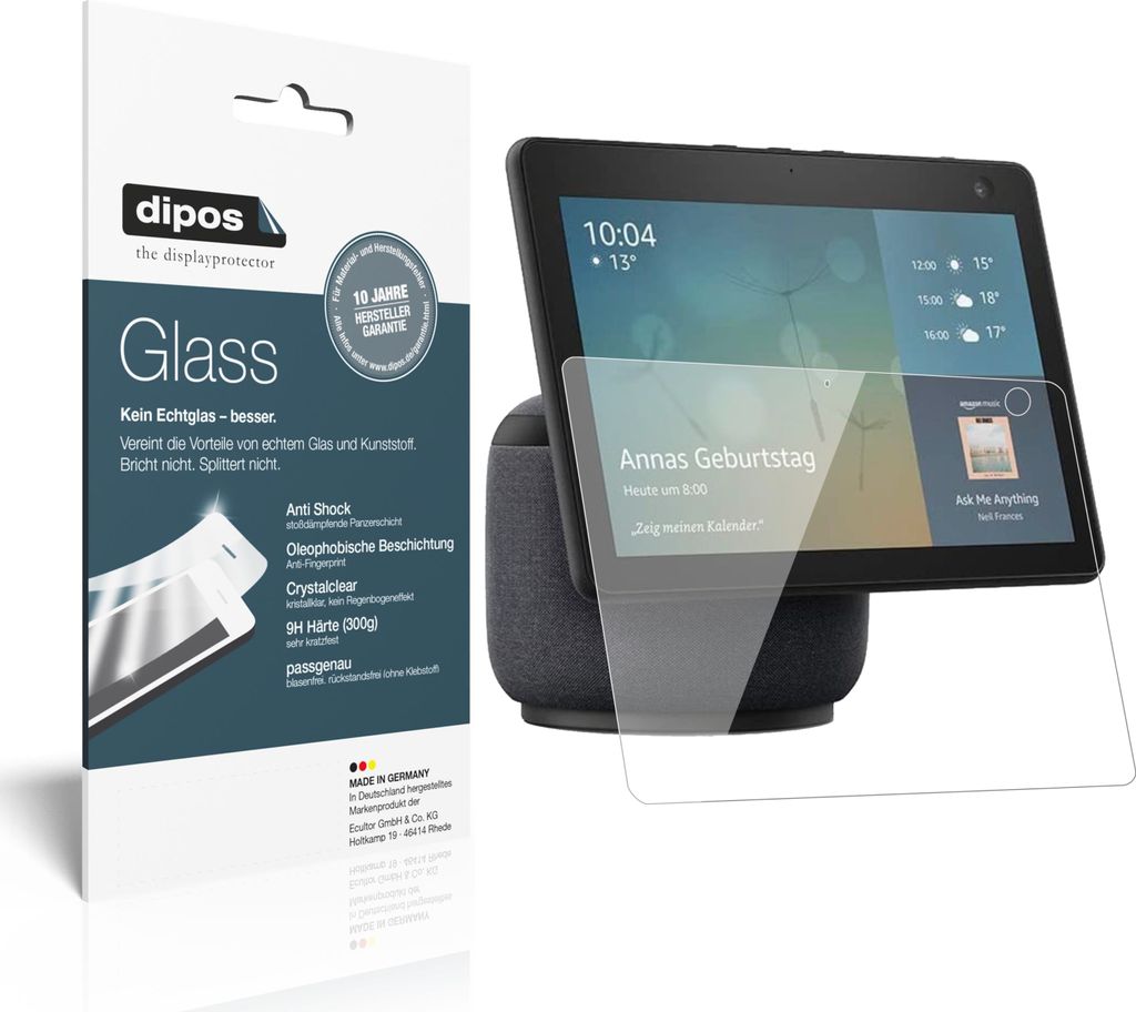 Schutzfolie für Amazon Echo Show 10 (3. Generation) Folie Anti-Shock 9H