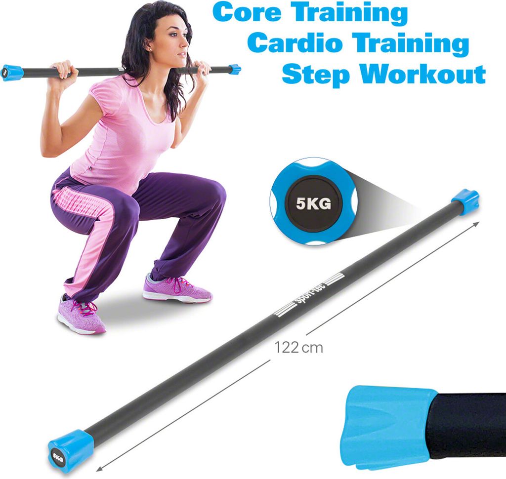 Fitvids Gewichtete Hantelstange - Stahllegierung Trainingsstange Mehrere Größen