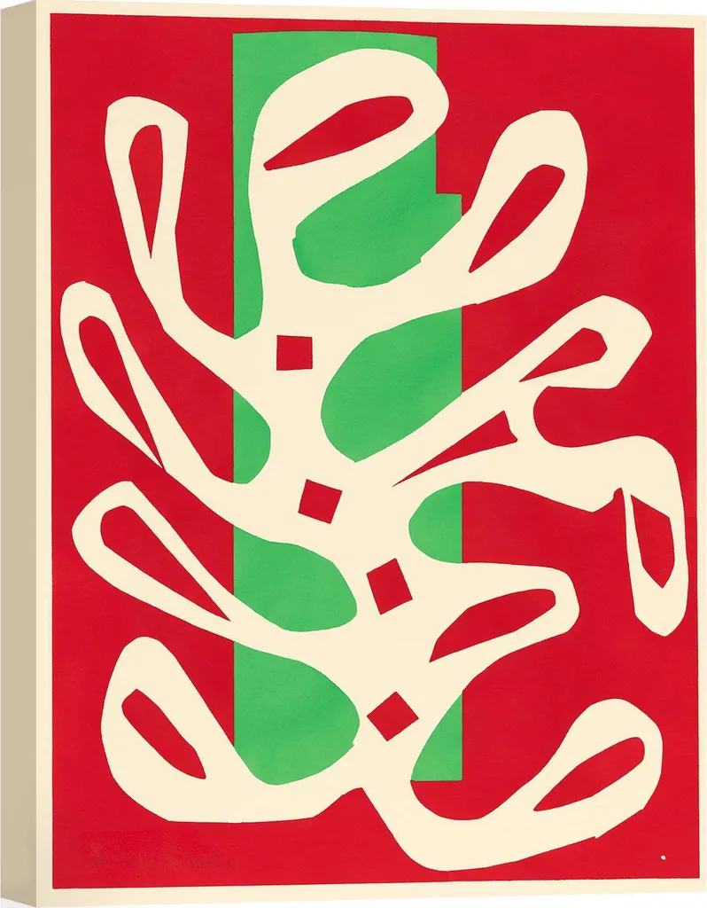 Impression sur toile Henri Matisse Algues blanches 1947 - Déco 80x60 cm