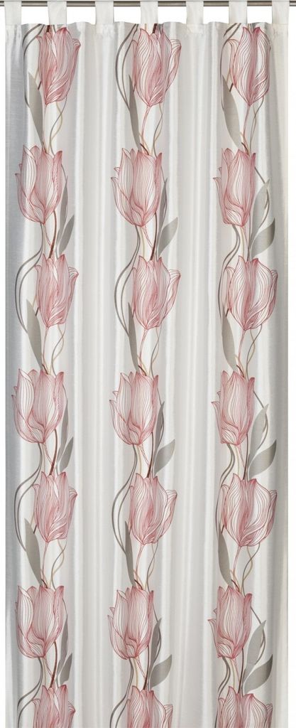 Schlaufenschal Blumen Seduction 140 x 255 (BxH) cm rot blickdicht