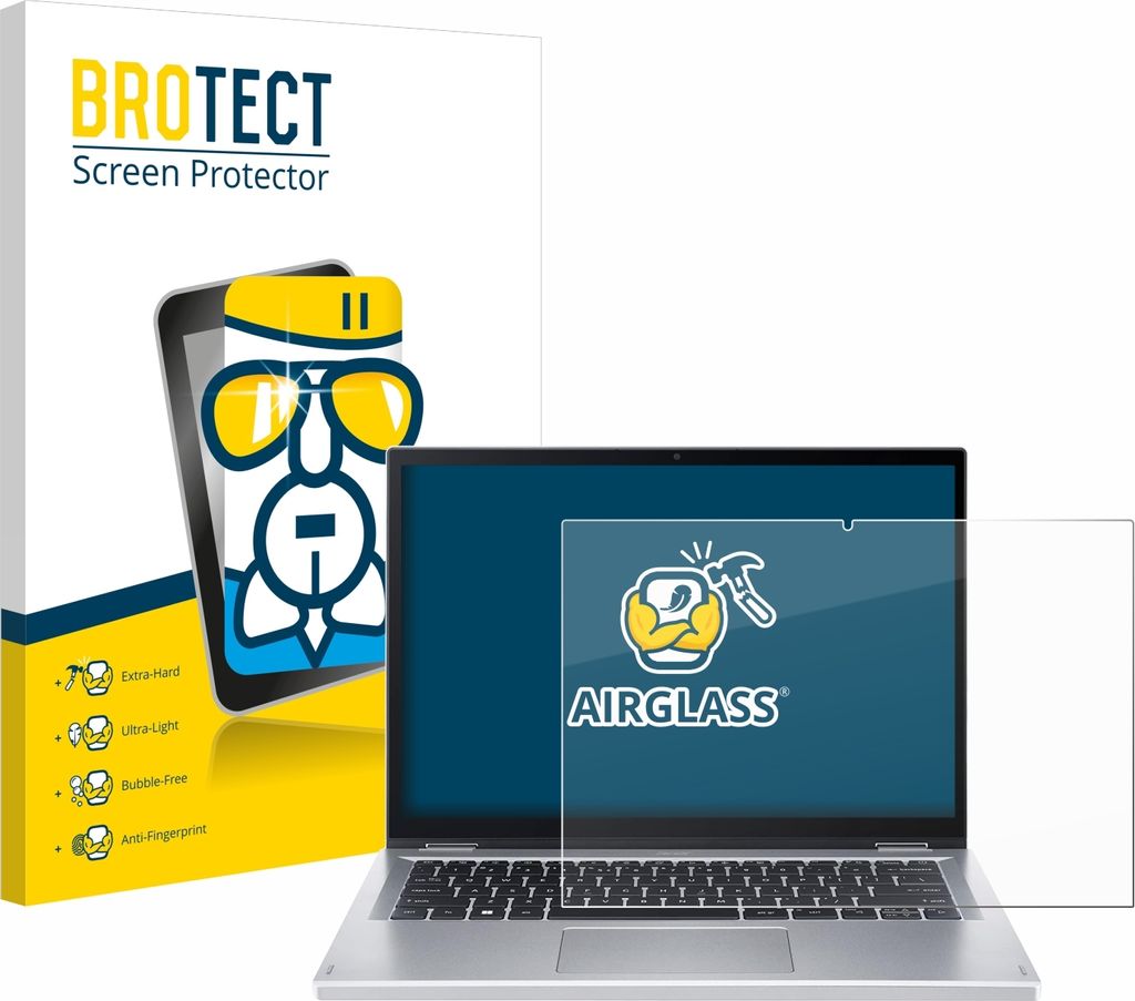 BROTECT Schutzglas für Acer Aspire 3 Spin A3SP14-31PT Schutzfolie Panzer Folie Glas Display Schutz klar