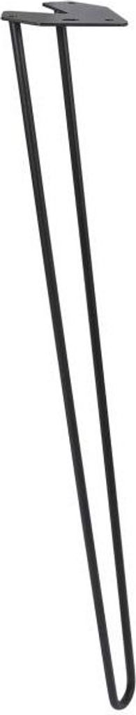 Tischbein industriell Schwarz Stahl 720 mm - Pro Stück Produktbild 