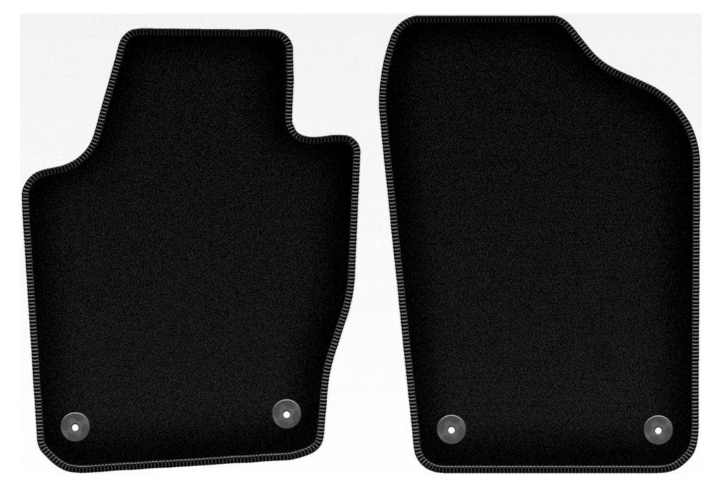 Vorderfußmatten aus Velours passend für Seat Ibiza IV 6J (2008-2017) | Qualität: Basic - Passgenau, rutschfester Untergrund 2-teilig - Schwarz