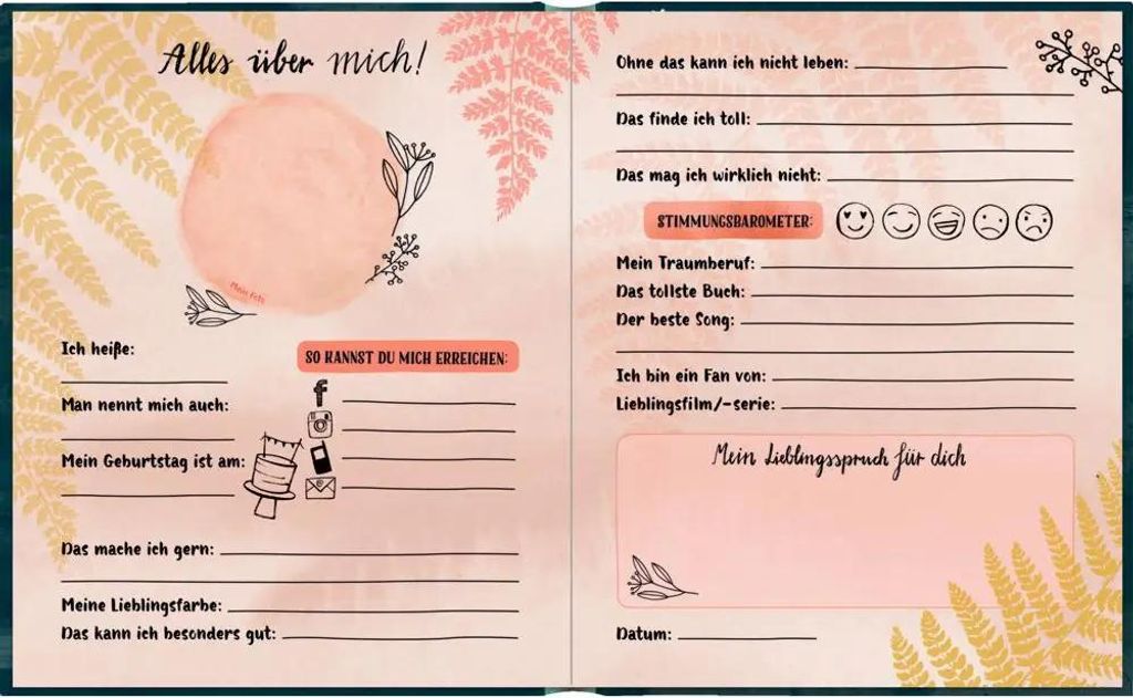 Freundebuch - Handlettering - Life is better with friends Obrázek produktu 