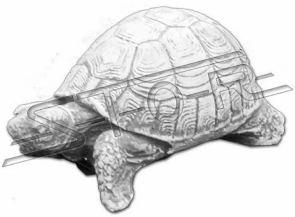 Sculpture Tortue de Jardin Figure Réaliste en Résine Durable 523 Grise