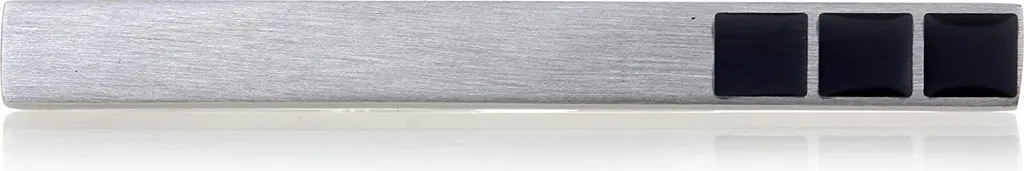 Fermacravatta Uomo Acciaio Inox 316L Smaltato Nero STT009 | Eleganza Italiana