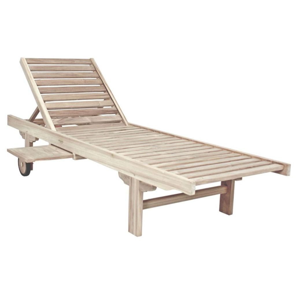 Sonnenliege SOLINGEN-120, mit Ablagebord B/H/T ca. 200x85x77cm